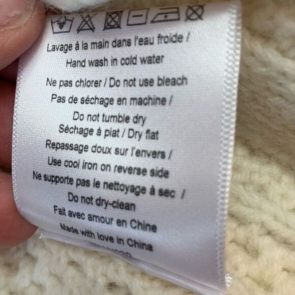 Sézane Women's Ivory Cable-Knit Cardigan Sweater‎ Size S - Picture 4 of 7